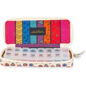 Sun N Sand Laurel Burch Medium Pill Organizer Travel Case Weekly Medicine Holder
